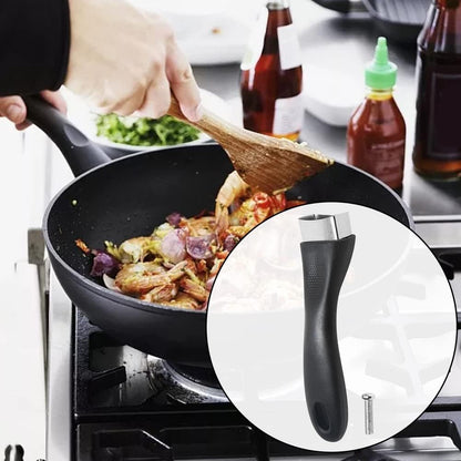 Pot Handle, Scald-Proof Long Handle Replacement Grip for Cookware Pot Lid with Screw