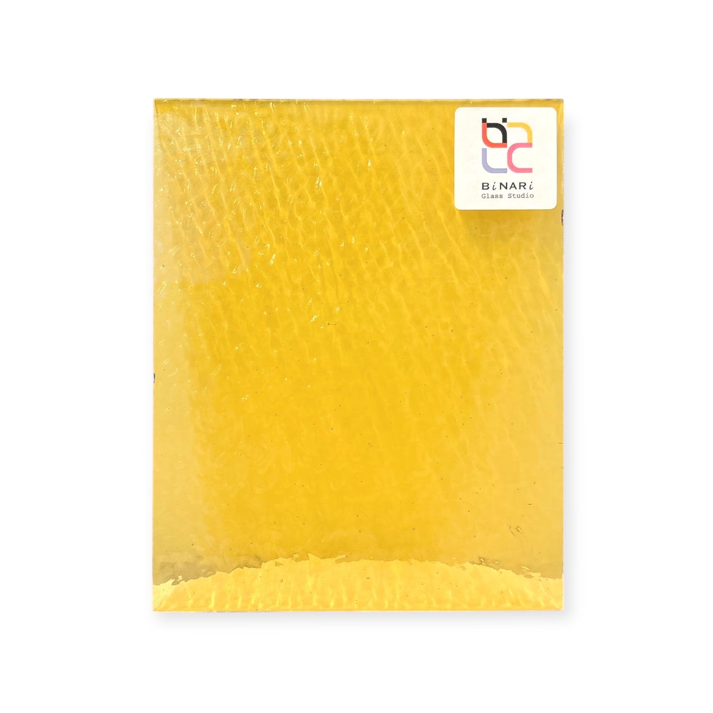 Wissmach Stained Glass Sheet: Light Amber English Muffle (8"x12"-1 Sheet) | Curated by BiNARi Glass Studio