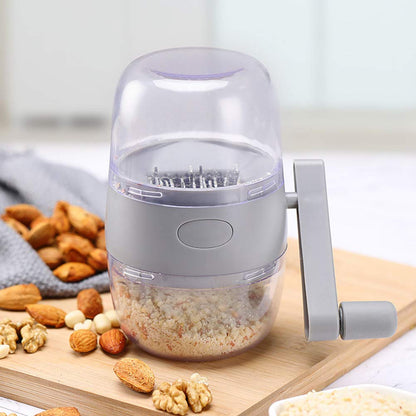 Food Chopper Nut Chopper Grinder Hand Crank For All Nuts Walnut Pecans, Kitchen MultiChopper Shredder For Making Toppings