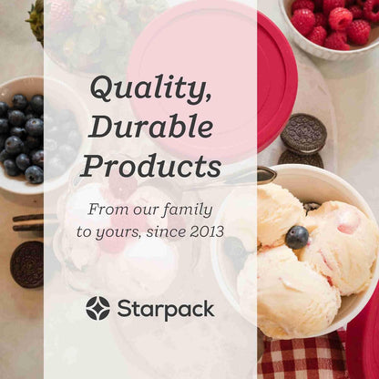Starpack 'Freeze the Day' Ice Cream Storage Container, 2 Pcs, 1 Quart for Homemade Dessert
