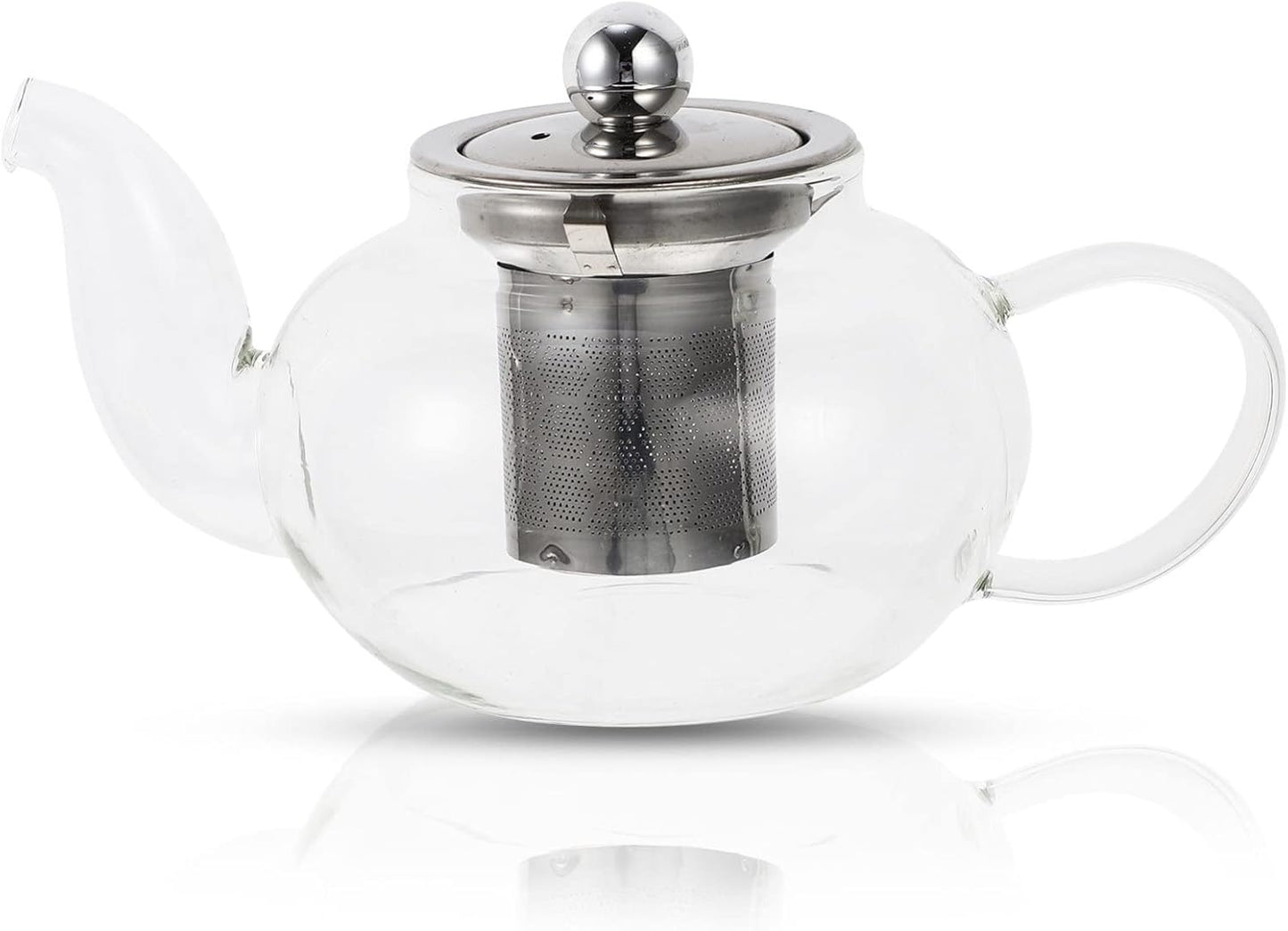 Hemoton Glass Teapot Stovetop Tea Kettle, Tea Dispenser with Infuser for Tea Coffee Drink 400ML