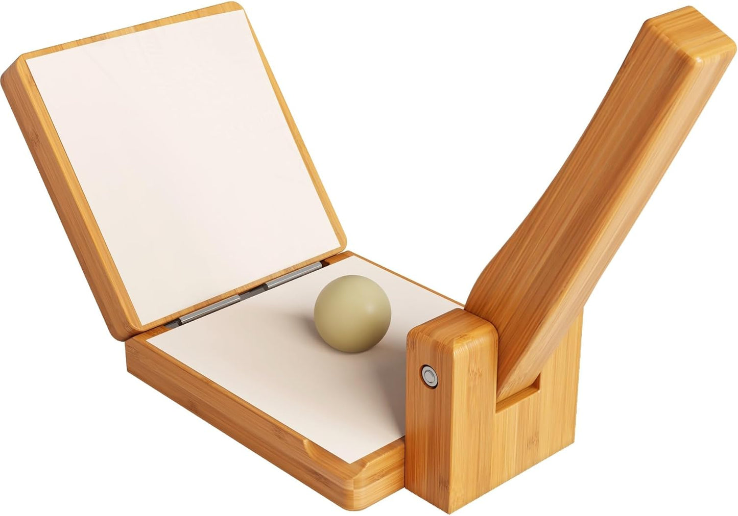 Wooden Tortilla Press, Mexican Tortillera Presser Made from Natural Bamboo Wood with Recipes eBook (Square 6")