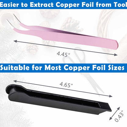 Stained Glass Multi-Angle Jig Set with Stained Glass Hand Foiler, Copper Tape, Tweezer, Complete Stained Glass Foiling Tool for Art Crafter
