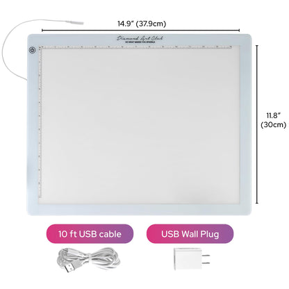 DIAMOND ART CLUB A3 Light Pad, USB LED Light Board for Diamond Painting and DIY Crafting, Diamond Art Tools and Accessories, 16.6" x 13.5"