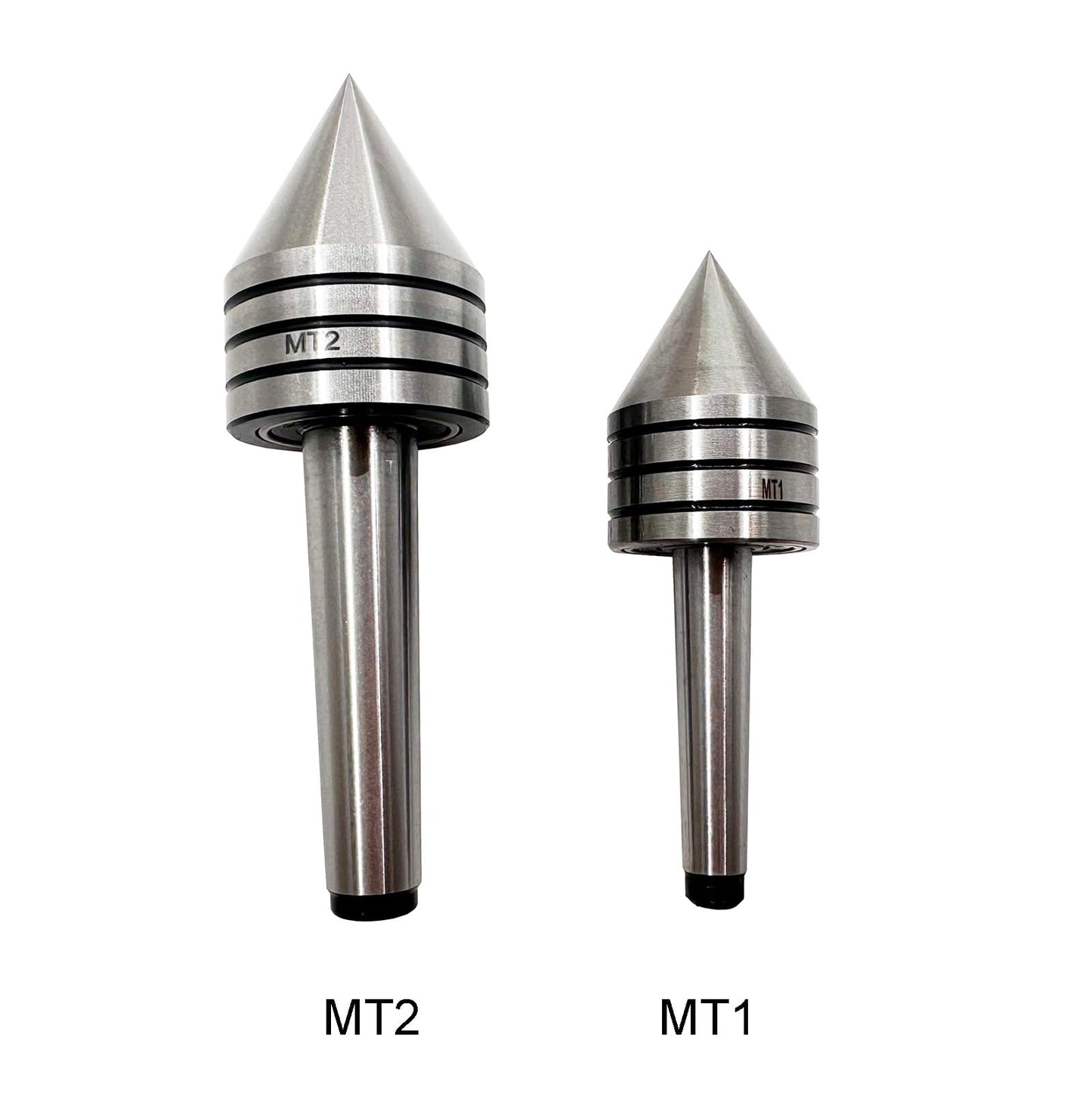 Wood Lathe Accessories MT1 Heavy Duty Live Tailstock Center Woodworking Wood Lathe Ball Bearing Rotary 60 Degree Point (MT1)