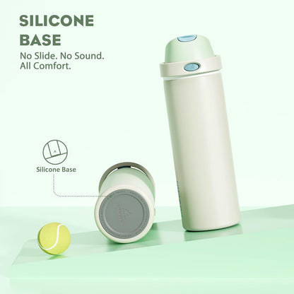 24 oz 2-in-1 24 POWCAN Steel Insulated Water Bottle: Push-Button Spout & Flip Straw Lid, Leakproof, Cold Hrs, Fits Car