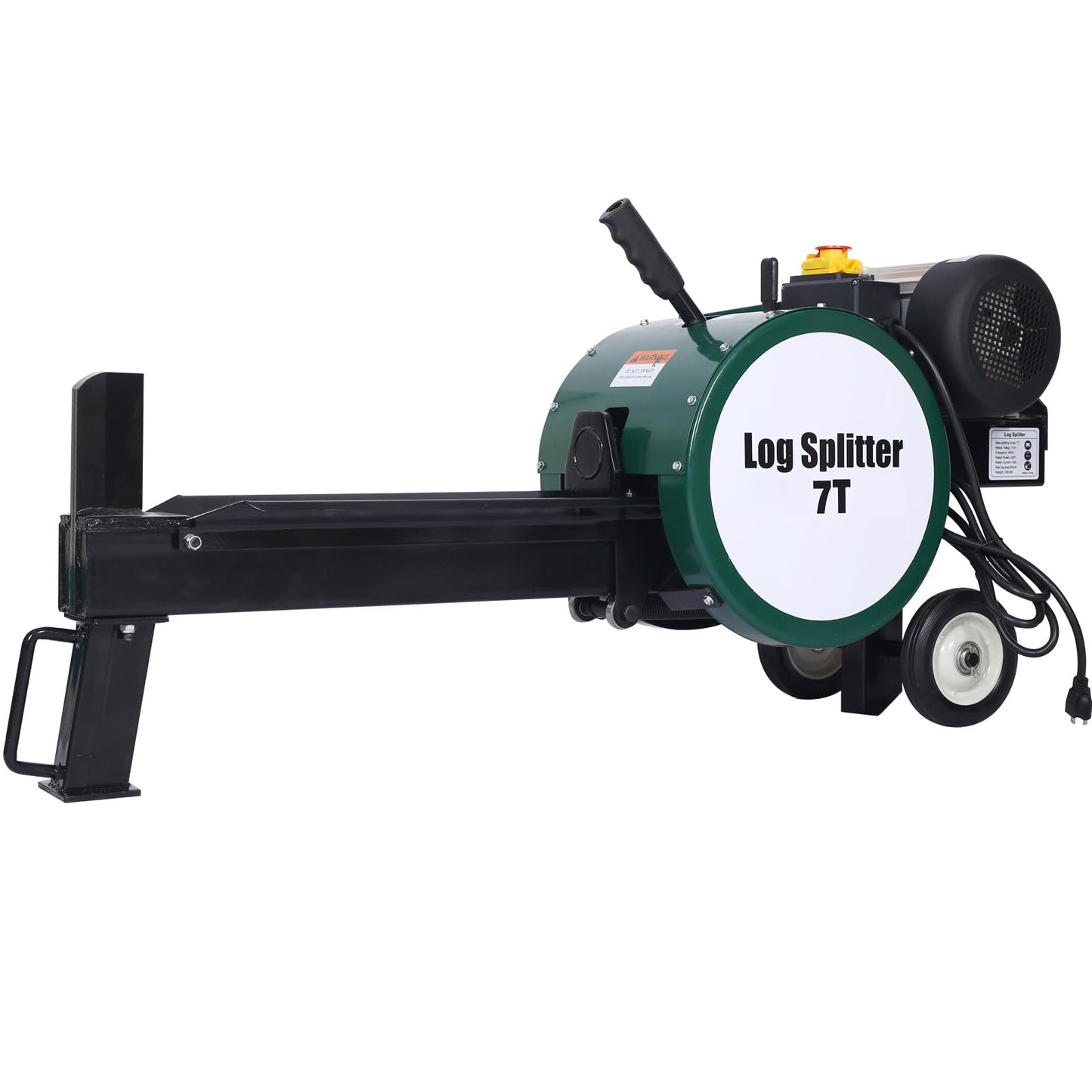 Gecheer 7-Ton Electric Log Splitter, 2 HP Horizontal Portable Firewood Splitter with Double Flywheel, 18-Inch Log Capacity, 2-Second Cycle Time