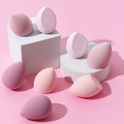 Beauty Blender Sponge Set – 7-Piece Multi-Color with 1 mini Makeup Sponges for Liquid, Cream, and Powder (Pink)