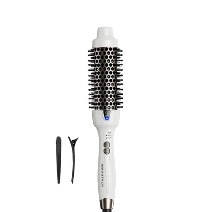 Wavytalk Updated Version Thermal Brush, 1.5 Inch Negative Ion Blowout Express Thermal Round Brush Creates Salon-Quality Blowouts, lonic Frizz Reduction Makes Hair Shinier & Smoother (Millennial Pink)