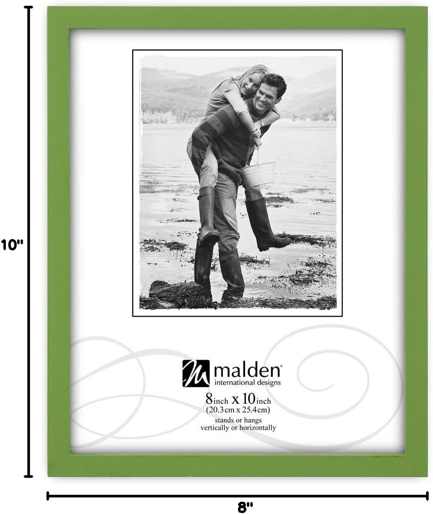 Green Concept Wood Picture Frame, 8-Inch by 10-Inch by Malden International Designs
