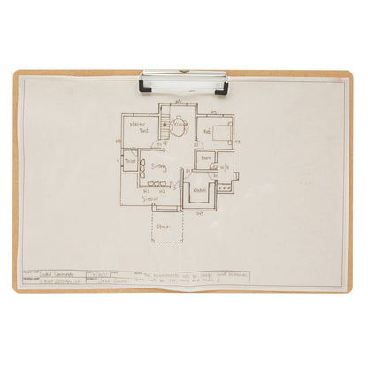 Juvale Clipboard - 11.5 x 17.4 in, Brown MDF, 4-Pack - Wood Clipboard Set with Low-Profile Metal Clip & Retractable Hook - Oversized & Portable for Drafting Board & Sketch Board Use