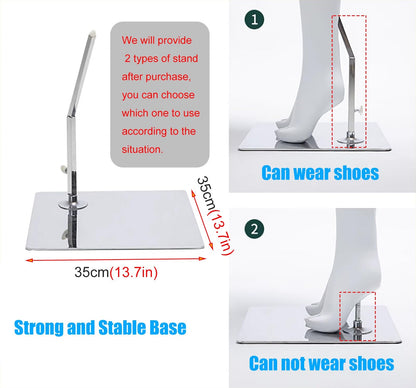 Tall Matte White Female Full Body Mannequin with Head - Detachable Dress Form for Retail Displays, Online Shops & Home Décor (Style6)