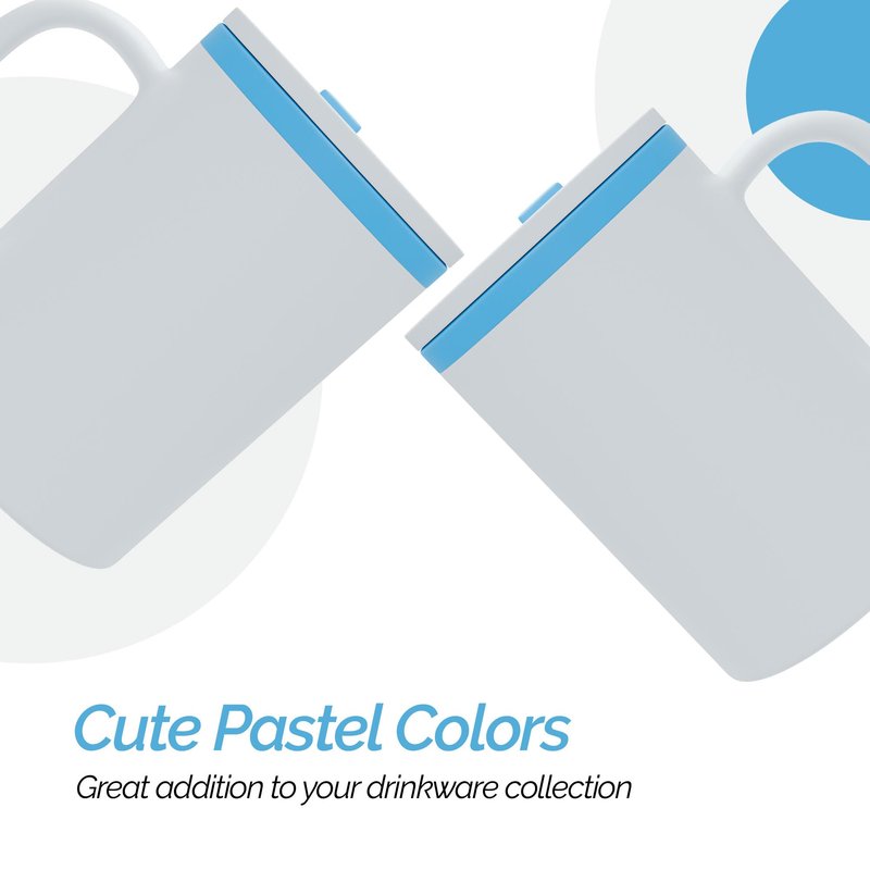 Copco Desk Mug 16 oz - Durable BPA-Free, Double-Wall Insulation for Hot & Cold Drinks, Microwave & Dishwasher Safe, Ideal for Office, Home, Travel - Spill-Resistant Reusable Mug (Teal)