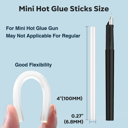 ELDVAP Mini Hot Glue Sticks,4" and 0.27'' Diameter for Most Mini Glue Guns, 600 Pack Multipurpose Hot Glue Gun Sticks for Kids Adults DIY Art Craft Gluing Sealing Repairing