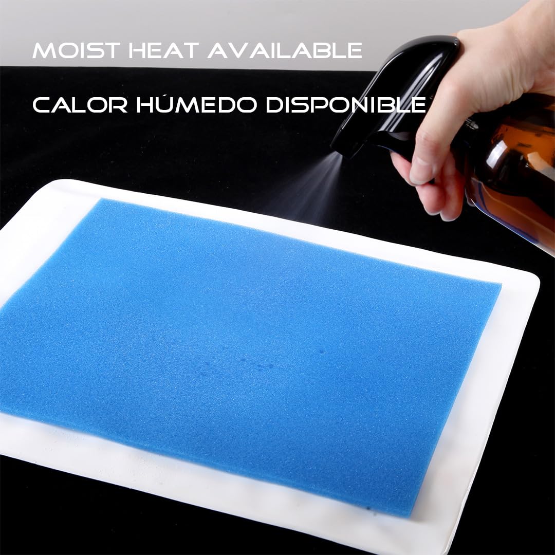 Boncare Stay On NO Auto-Off Hot Heating Pad for Cramps and Back Pain Relief Boncare Fomentera Electrica Lumbar Moist & Dry Heat Washable Cover (Sky Blue) (12"x15", 1.00, Count)