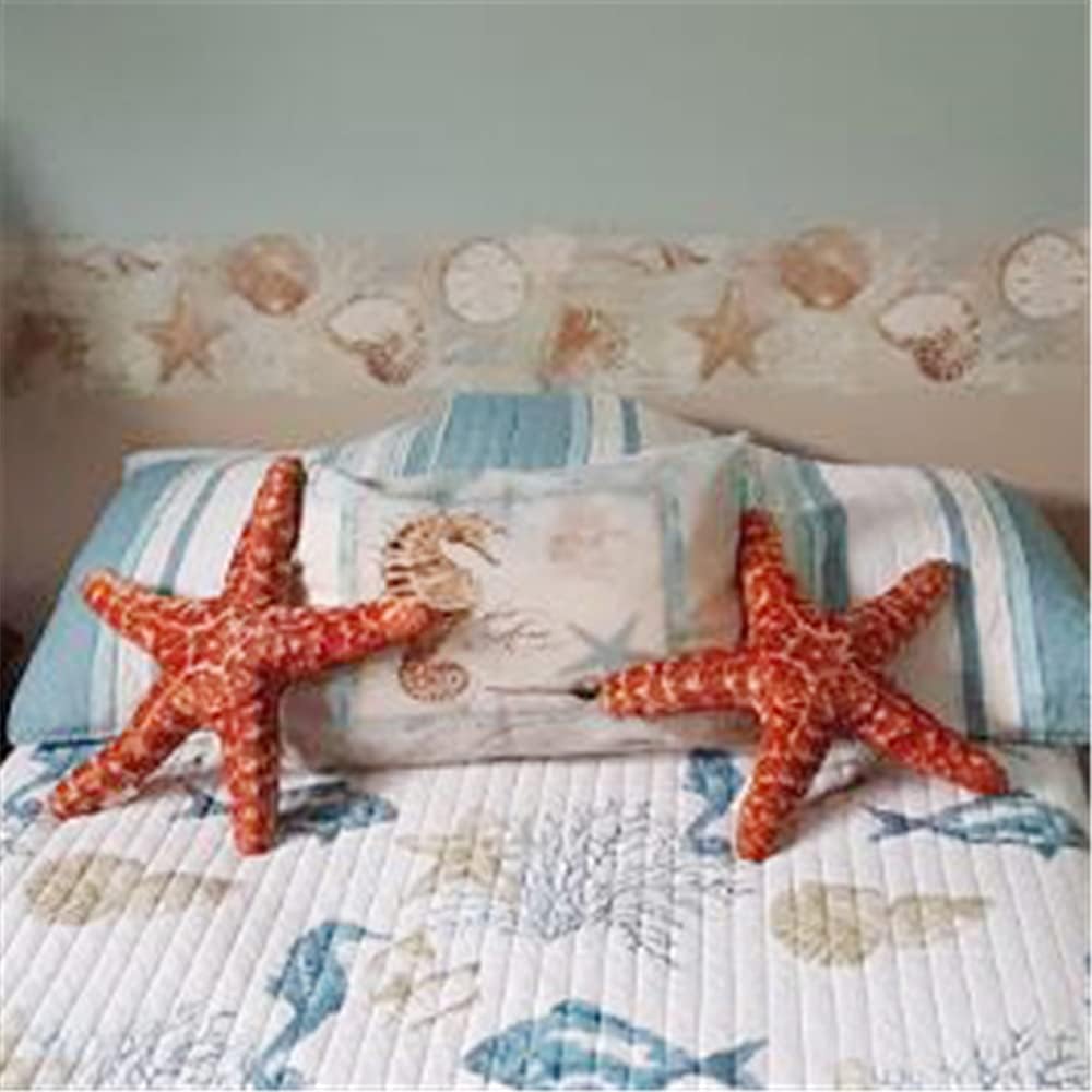 JIANEEXSQ Cute Beach Starfish Shaped Throw Pillows Plush Cushion Nap Pillow Home Decorative Accent Cotton Sofa Bed