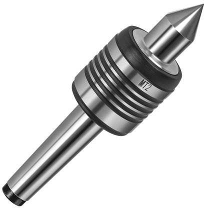 TSMIMTS MT2 Morse Taper Live Center - High Precision Hardened Steel Bearing, Rotating Head for Lathe Tailstock, Metalworking & Wood Turning Accessories