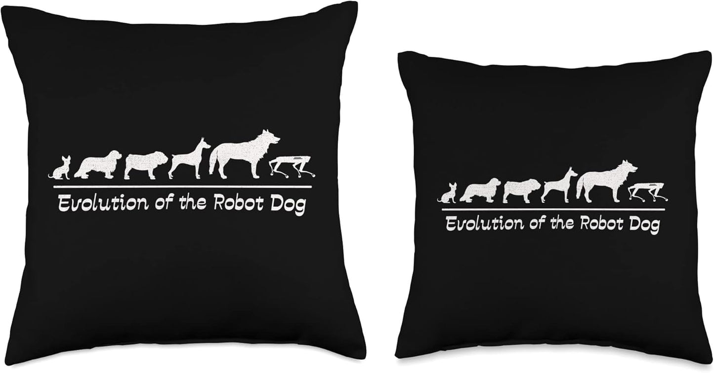 Drone Dog Toy Programmer Coding Automation Canine Robotics Throw Pillow, 18x18, Multicolor