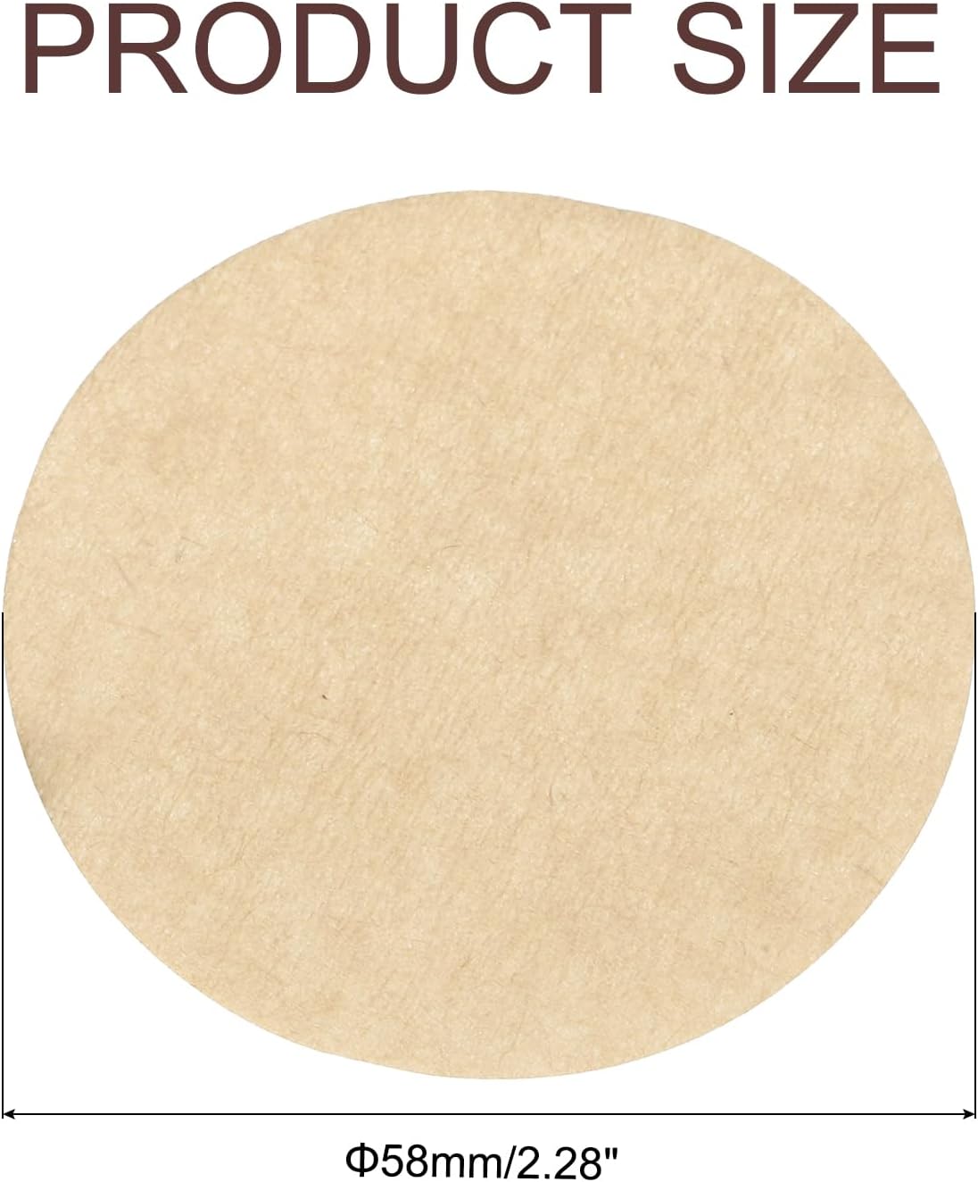 uxcell 600Pcs Coffee Filters, 58mm Disposable Round Paper Filter, Natural for Home Office Use, Pour Over Coffee Maker