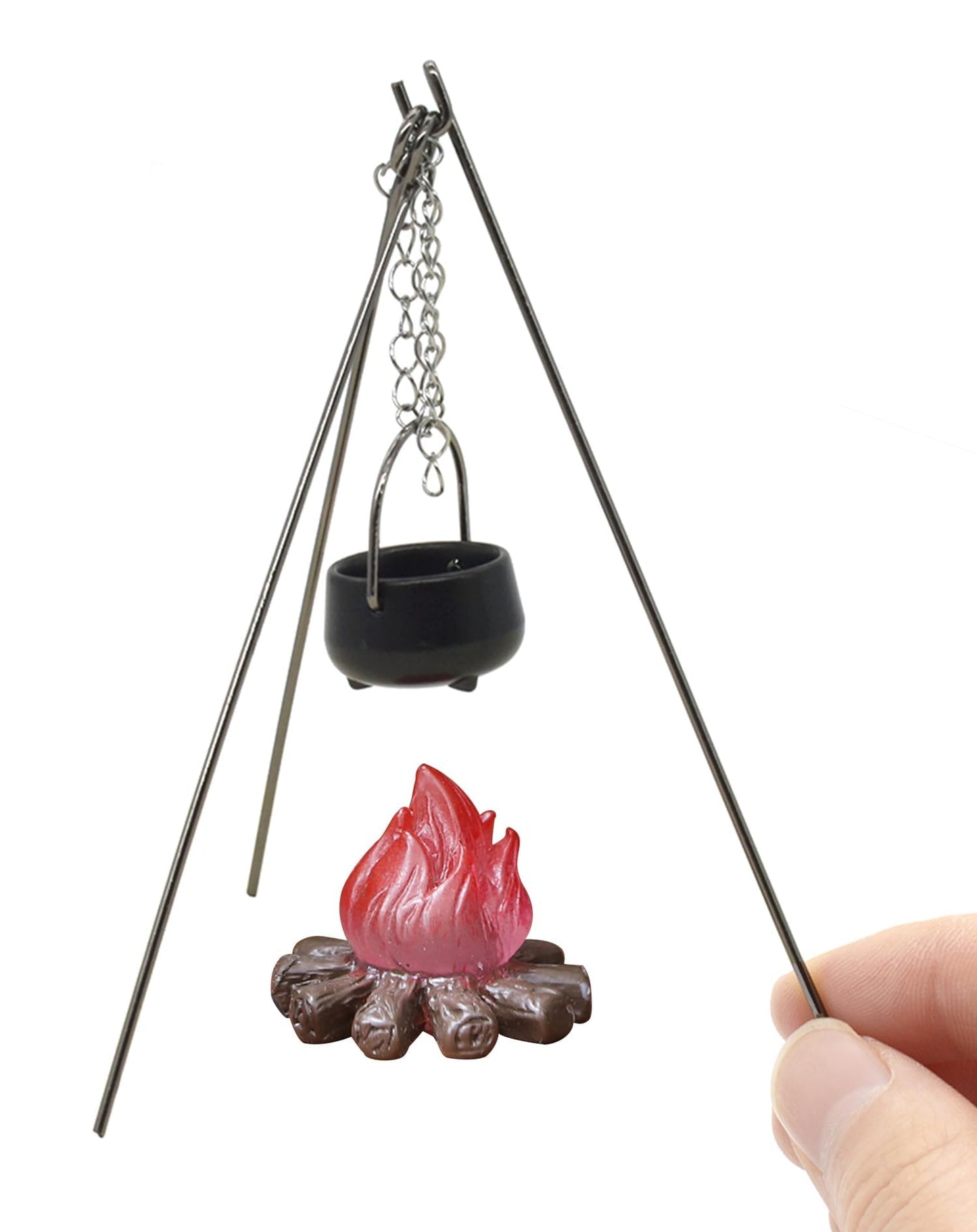 iLAND Dollhouse Accessories Figures Garden Miniatures of Camping Decor 1/12 Scale Accessories Camping Cake Topper Fake Campfire for Action Figure Decor