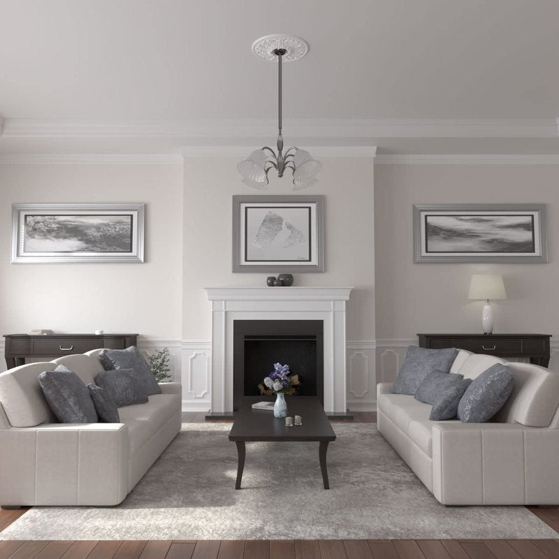 Ekena Millwork CM23AS 23 7/8-Inch OD x 4 1/8-Inch ID Ashley Ceiling Medallion