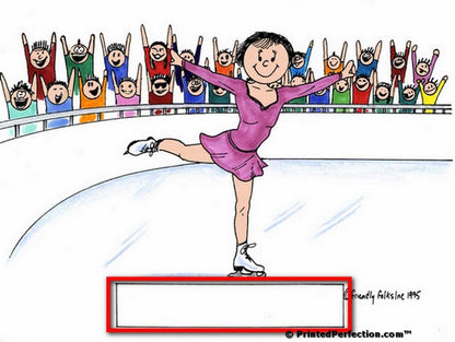 PrintedPerfection.com Personalized Ice Skater Female Snow Globe Gift