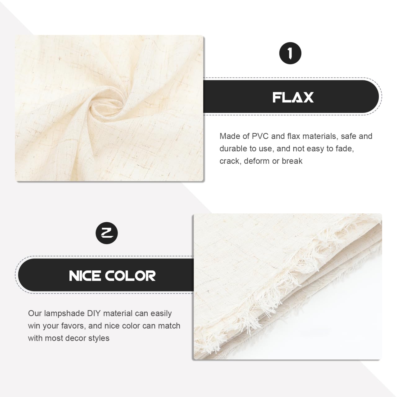 Mobestech Lampshade Material Roll Pre-Cut Flax Fabric Diy Lamp Cover Sheet for Table and Floor Lamps 62.20X39.37 Inches Light Shade Material for Home Decor Projects