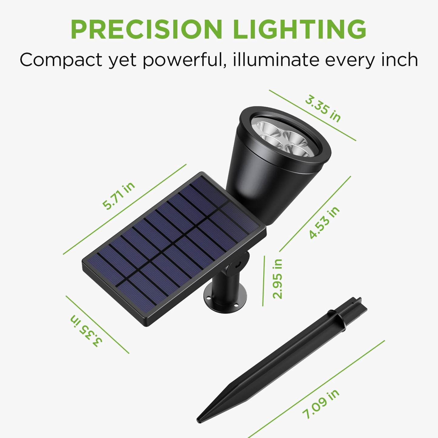 InnoGear Solar Lights Outdoor Waterproof Solar Garden Light for Outside Yard Landscape Lighting Pathway Spot Lights Spotlight Wall Light Auto On/Off, Pack of 6 (Warm White)