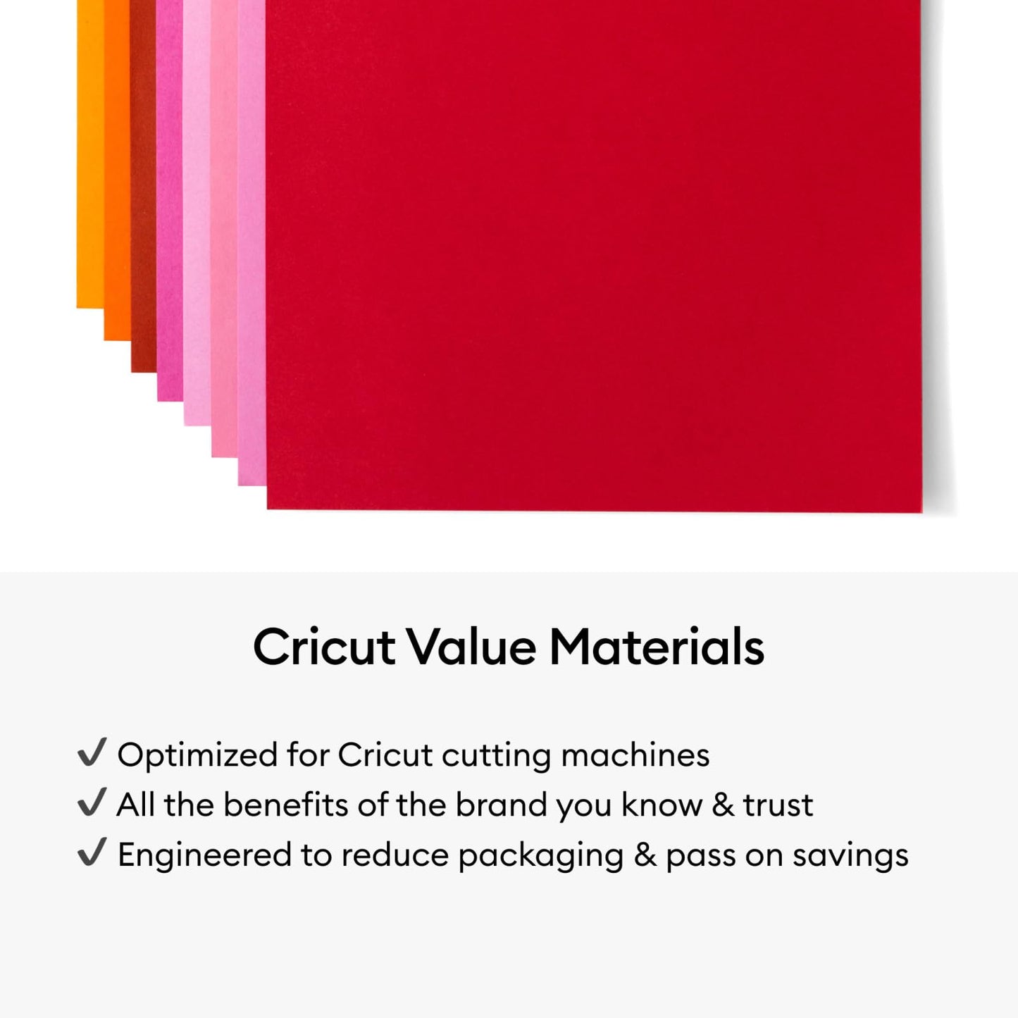 Cricut Value Cardstock Paper, Sunset Sampler - 80 sheets (8.5" x 11") - Compatible with Joy Xtra, Explore, & Maker Machines - Letter Size
