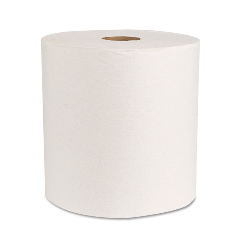 Genuine Joe GJO22700 Hard Wound Roll Towel, 800' Length x 7-8/9" Width, White (Case of 6)