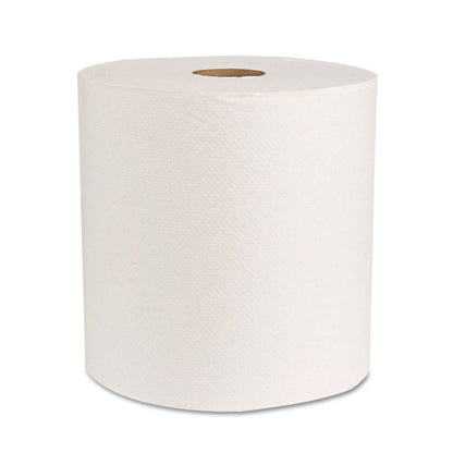 Genuine Joe GJO22700 Hard Wound Roll Towel, 800' Length x 7-8/9" Width, White (Case of 6)
