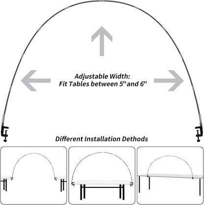 RUBFAC Balloon Arch Kit - Adjustable Black Stand for Table Decorations | Perfect for Parties & Events