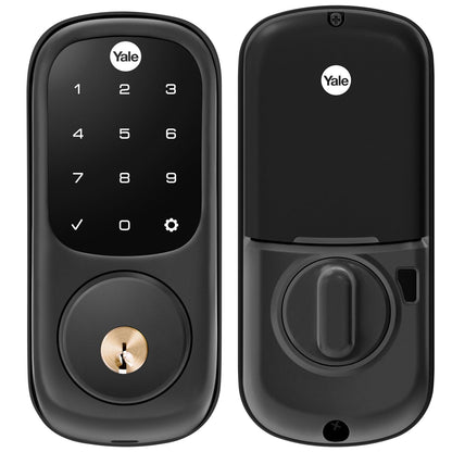 Yale Assure Lock Deadbolt, Satin Nickel Digital Touchscreen Keypad with Z-Wave and Backup Key for Front or Back Entry Door, YRD226-ZW2-619