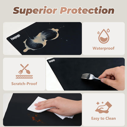 Heat-Resistant Silicone Table Protector Cover: 49.2x19.7x0.06 Inch Thick Food-Grade Table Protector for Dining Room Table for Kitchen Countertop & Counter Mat -Waterproof Tabletop Cover Pad & Crafting