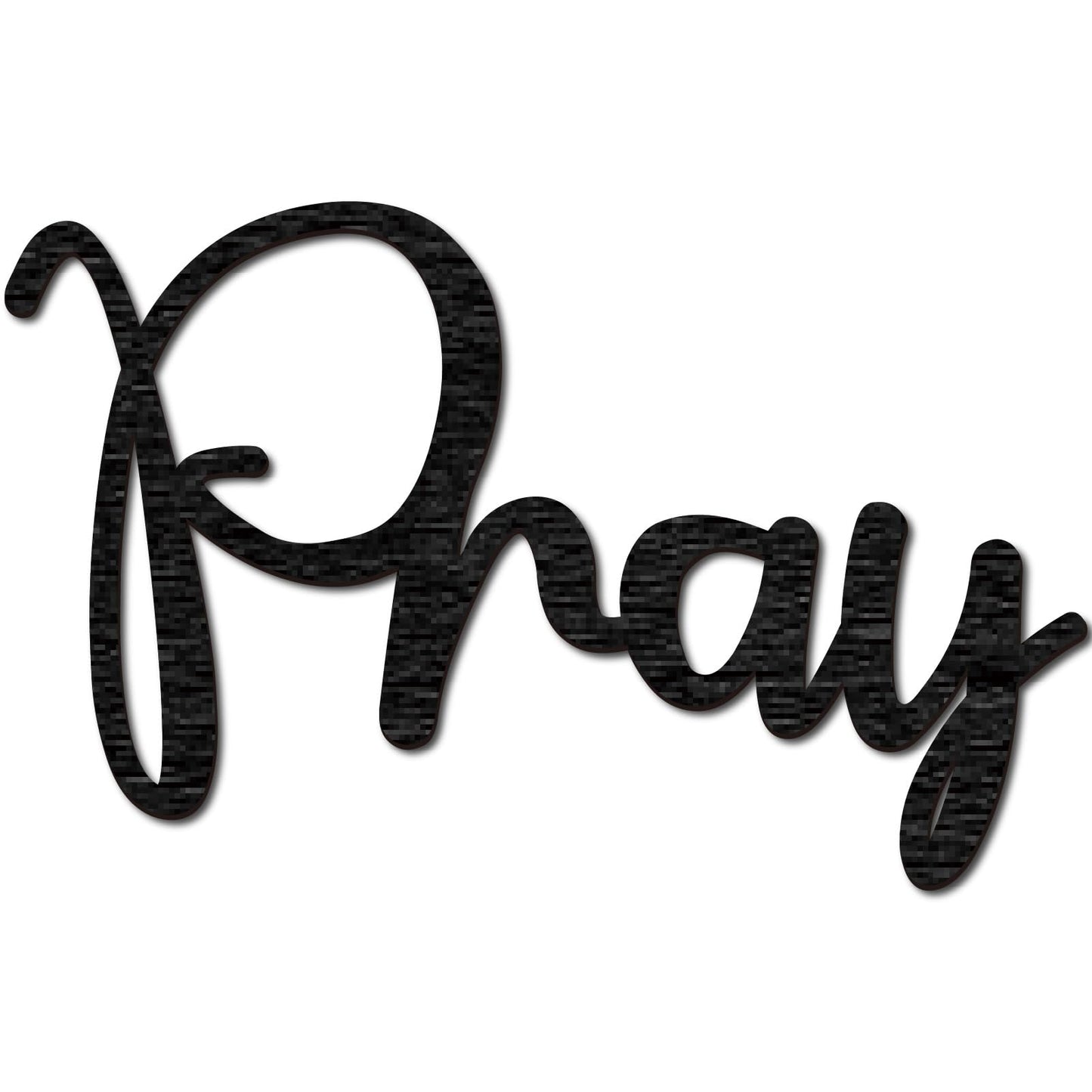 CREATCABIN Pray Wooden Sign Word Wood Cutout Decorative Unfinished Letter Ornaments Laser Cut Wall Art Sculpture for Wreath Home Apartment Farmhouse Porch Party Decoration Painting Crafts 11.8x7.5in