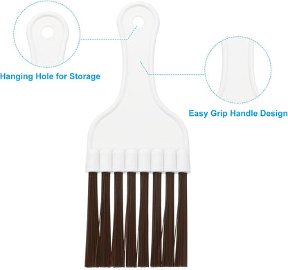 PATIKIL 2 Set Air Conditioner Fin Comb, Stainless Steel Condenser Fin Straightener & Cleaning Brush Tool