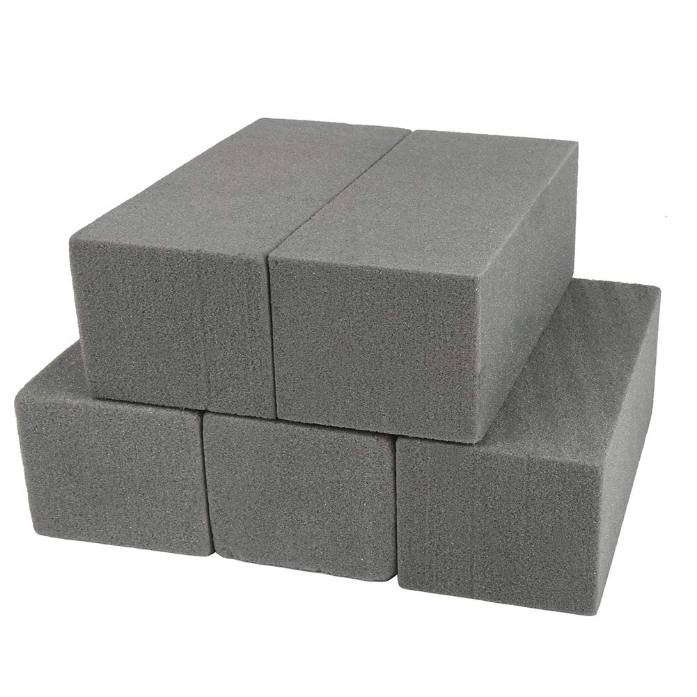 LOMIMOS Dry Floral Foam Bricks, Florist Blocks Supplies for Artificial Flower Arrangement DIY Craft, Pack of 5, 8.5 x 3.8 x 3.03 Inches
