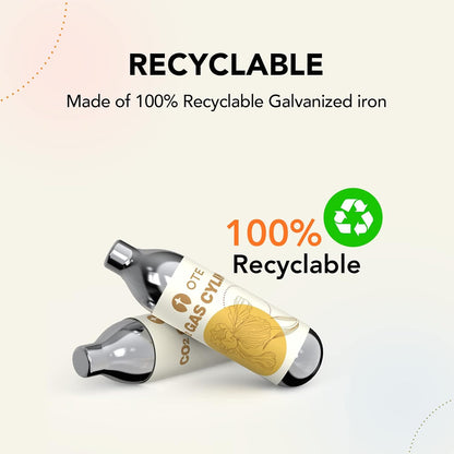 CO2 20PCS 8G CO2 OTE Soda Chargers Refill for Sparkling Water Maker, Seltzer Water Cartridges Personal Cylinders