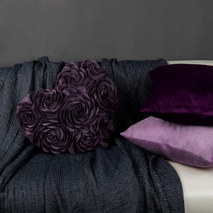 14x16 Inches JWH Heart Flower Throw Pillow Covers Decorative Floral Shaped Accent Cushion Soft Pillowcase for Sofa