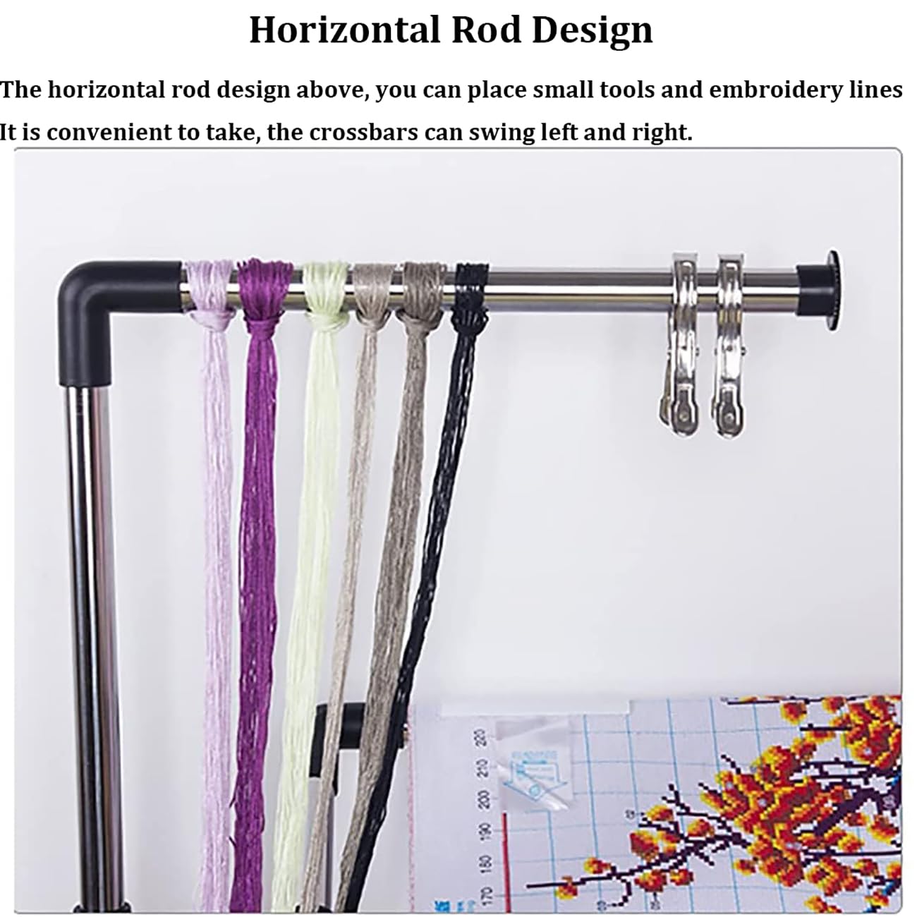 Adjustable 360° Rotating Floor Embroidery Stand for Cross Stitch & - Perfect for Hands-Free Sewing Projects & Crafting Enthusiasts