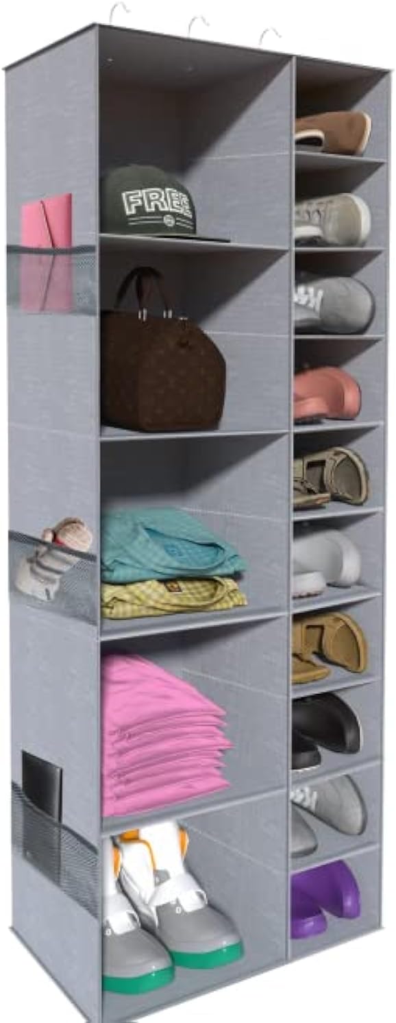 Closet 15 Closet coastal rose Hanging Shoe Storage Organizer, Sections Organizers and Storage Shelves Shoe Rack Holder