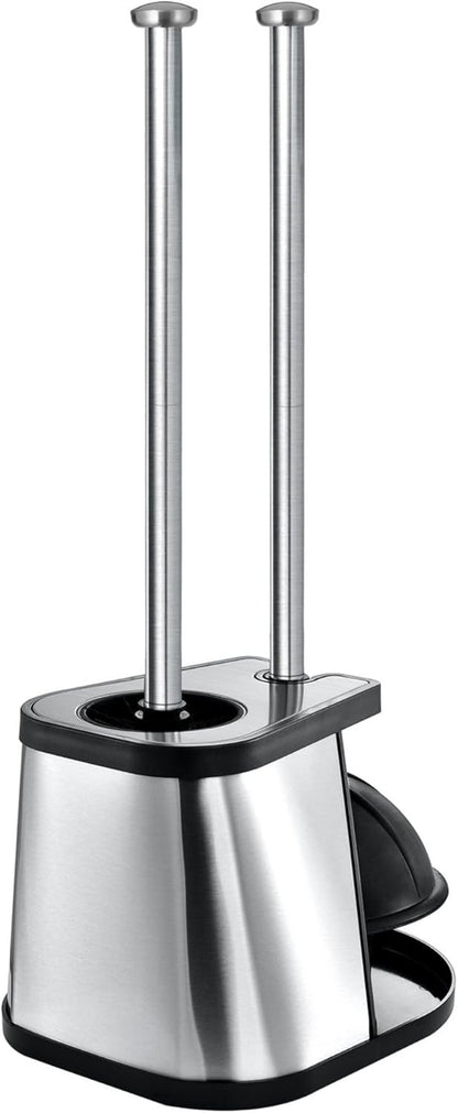 7.5" 9" 20.5") ToiletTree Products Modern Deluxe Freestanding Toilet Brush and Plunger Combo (Black - x x