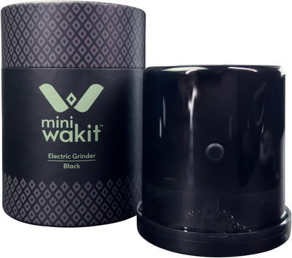 Mini Wakit Grinder (Black) Rechargeable Electric Herb Grinder with Patented Ball & Chain Technology for Effortless