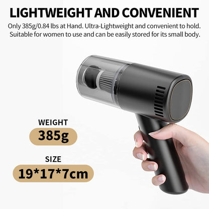 Wireless Handheld Vacuum Cleaner, 6000Pa High Suction Power, Portable Cordless Device, Twin Turbine Motors, Black