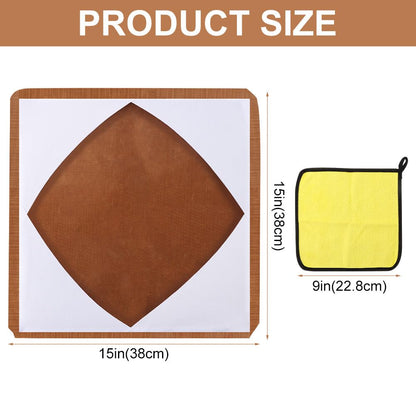 Heat Press Cover,2Pcs 15" x 15" Heat Press Transfer Sheet,Non-Stick Teflon-Sheet Protective Resistant Mat, Reusable Heats Resistant Craft Mat for Machines,HTV,Iron On Projects