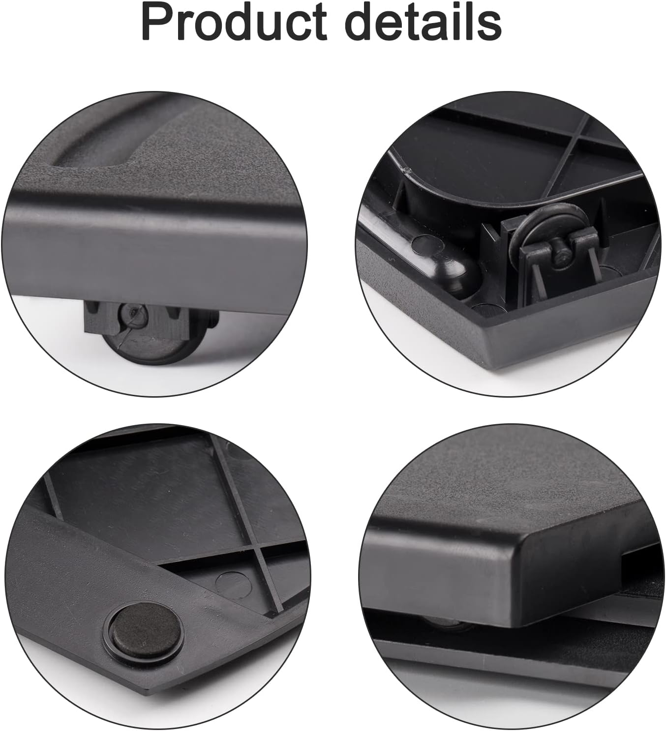 Kitchen Appliance Sliding Tray with Rolling Wheels, Compatible with Coffee Maker, Mixer, Blenders, Air Fryer (3 Pack)
