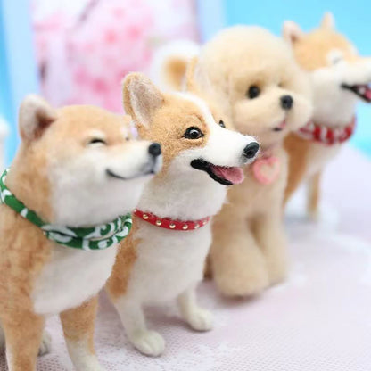 BKDRL Dogs Needle Felt Needle Felting Kit Wool Felting Kit for Beginners Includes All Tools and Instructions (Teddy)