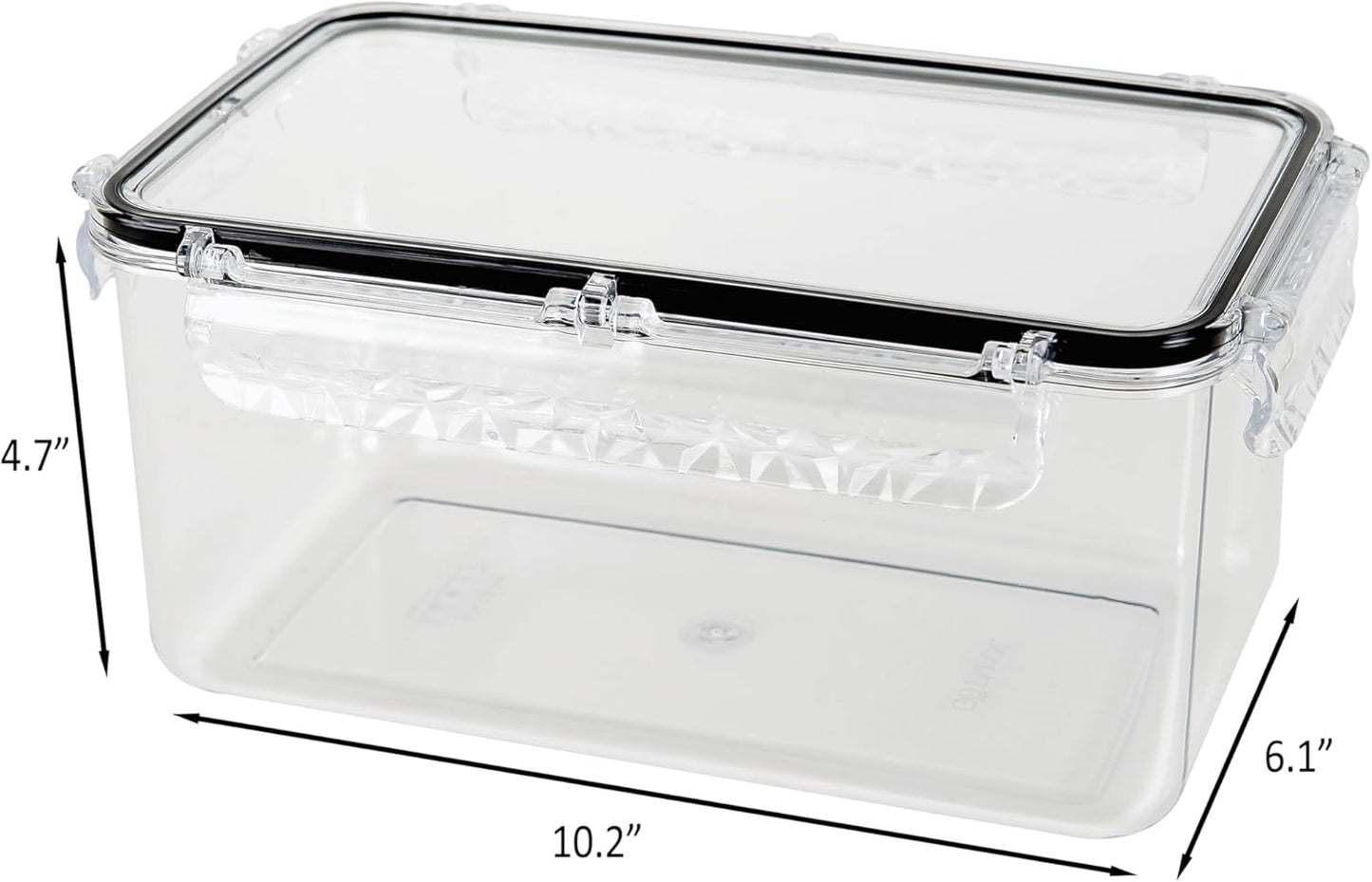 Crystal Lock Airtight Food Storage Containers Set with Lids | BPA-Free Meal Prep Container | Leak-Proof Kitchen Fridge