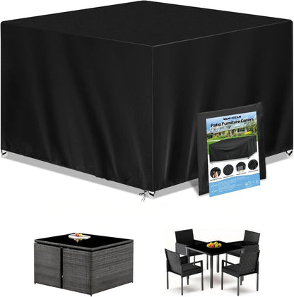 55x55 Dust55" 55" 35" Wanocean Patio Furniture Covers Waterproof, Outdoor Furniture Cover with Storage Bag, Outdoor