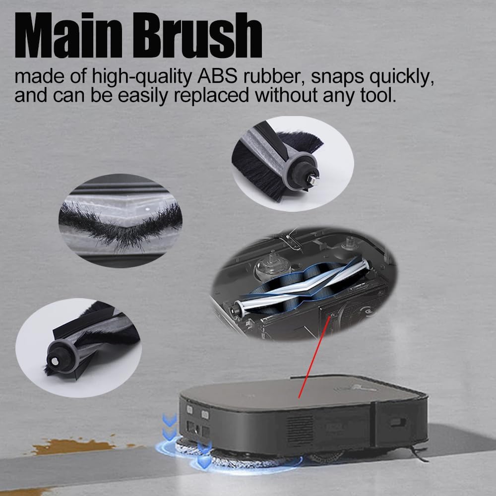 18pcs Accessories Kit for Ecovacs Deebot X2/X2 Omni/X2 Pro/DEX86 Vacuum Cleaner Replacement Parts